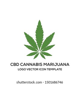 CBD Cannabis Marijuana leaf vector template for CBD Cannabidiol Cannabis Hemp Marijuana Bussiness Consulting Health Company.