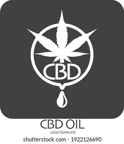 CBD Cannabis Oil Logo Template