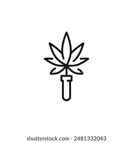 Icono de frasco CBD. Simple icono de frasco de CBD para redes sociales, App y Diseño web. Ilustración vectorial.