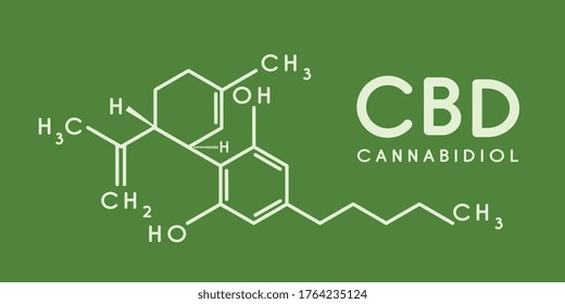 Cbd Formula Cannabidiol Molecule Structure Compound Stock Vector ...