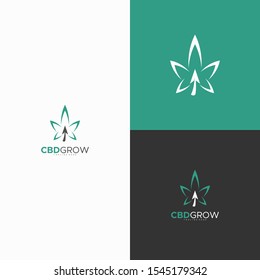 CBD GROW logo design unique