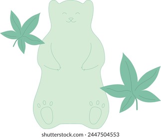 Oso de goma CBD y hojas de cáñamo. PLANTILLA de gominolas THCA
