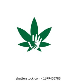 Cbb-Hand-Hilfe-Logo-Designs modernen Cannabis