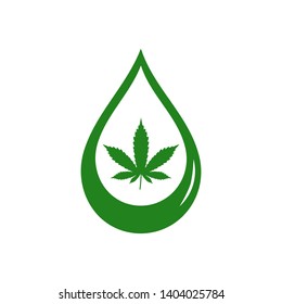 CBD Hemp Oil Vector Logo Template For icon Medical Industrial
