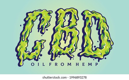 Ilustraciones del vector de letras de Kush Kush de CBD para su trabajo Logo, camiseta de mercadería de mascota, pegatinas y diseños de etiquetas, afiche, tarjetas de felicitación compañía comercial o marcas.