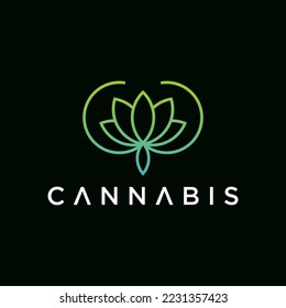 Cbd Line Logo design template. vector