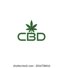 CBD Logo Design. Cannabidiol icon. Vector Illustration.