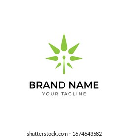 Diseño del logo del CBD para laboratorio de cannabis, atención médica y medicina
