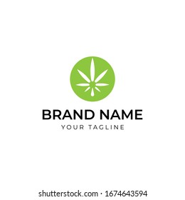 Diseño del logo del CBD para laboratorio de cannabis, atención médica y medicina