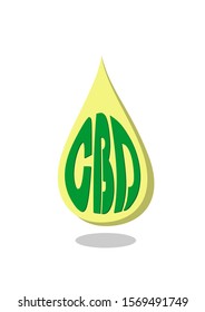 CBD Logo Icon, Vector. CBD, Marijuana, Hemp Cannabidiol Cannabis. Medical Business. Pharmaceutical Industry. 