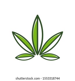 Cbd logo for legal treatment logo design identitiy product, leaf nature organic simple minimalist design.