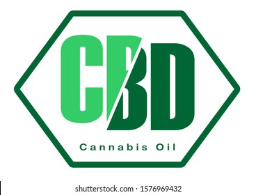 CBD logo vector. Cannabis oil, Medical CBD business logo design. 