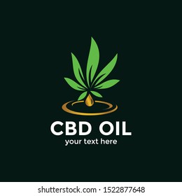 CBD logo vector for a Healthy Cannabis Products, Medical and CBD Industry.