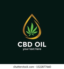 CBD logo vector for a Healthy Cannabis Products, Medical and CBD Industry.