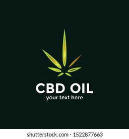 CBD logo vector for a Healthy Cannabis Products, Medical and CBD Industry.