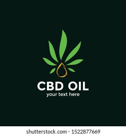 CBD logo vector for a Healthy Cannabis Products, Medical and CBD Industry.