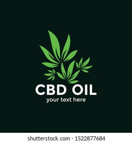 CBD logo vector for a Healthy Cannabis Products, Medical and CBD Industry.