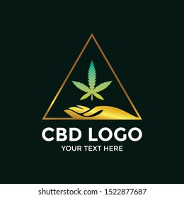 CBD logo vector for a Healthy Cannabis Products, Medical and CBD Industry.