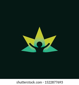 CBD logo vector for a Healthy Cannabis Products, Medical and CBD Industry.