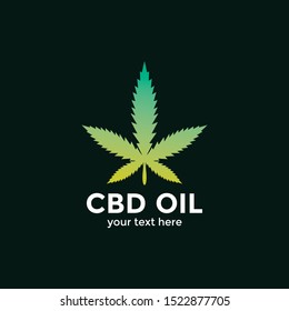 CBD logo vector for a Healthy Cannabis Products, Medical and CBD Industry.