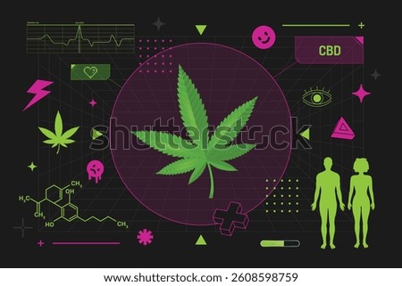 CBD Marihuana Infographics with Formula