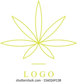 CBD modern design leaf logo