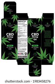 CBD-Ölflasche - Vorlagentext