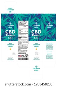 CBD-Ölflasche - Vorlagentext