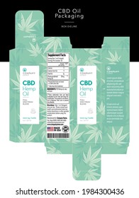 CBD Oil Bottle Box Template Design