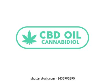 CBD oil, cannabidiol vector icon