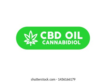 CBD oil, cannabidiol vector icon