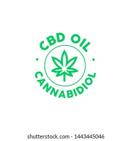 CBD oil, cannabidiol vector icon