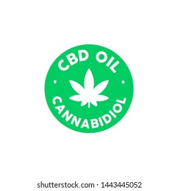 CBD oil, cannabidiol vector icon