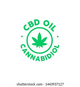 CBD oil, cannabidiol vector icon