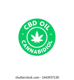 CBD oil, cannabidiol vector icon