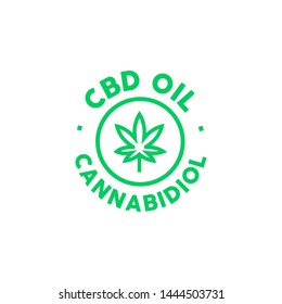 CBD oil, cannabidiol vector icon