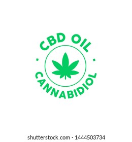 CBD oil, cannabidiol vector icon