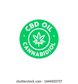 CBD Oil, Cannabidiol Vector Icon
