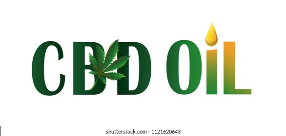 CBD oil and of  Cannabis essence oil drop logo design,Marijuana leaf. Medical cannabis. Hemp oil