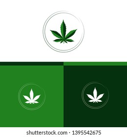 CBD Oil Hemp Products Vector Logo Template For Healt Industrial
