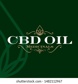CBD Oil logo. label, vector