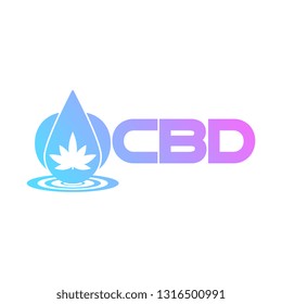 CBD oil logo logotype vector