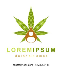 CBD oil logo templates vector
