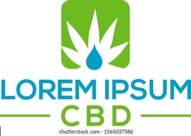 CBD oil logo vector, design template
