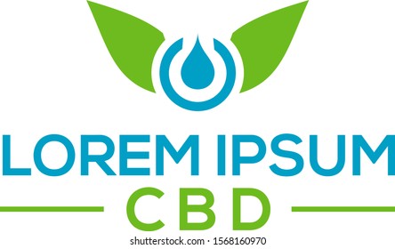 CBD oil logo vector, design template