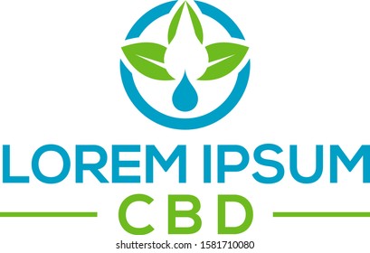 CBD oil logo vectors, design template