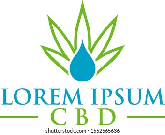 CBD oil logo vectors, marijuana leaf, hemp oil, Medical cannabis, design template