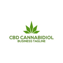 CBD Oil.Marijuana Leaf. Medical Cannabis. Hemp Oil. Cannabis Extract. Icon Product Label And Logo Graphic Template. Isolated Vector Illustration