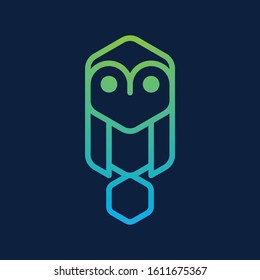 CBD Owl oil creative logo vector illustration
