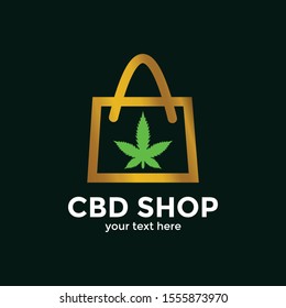 CBD Shop Bag Logo Vector for Medical CBD Market 